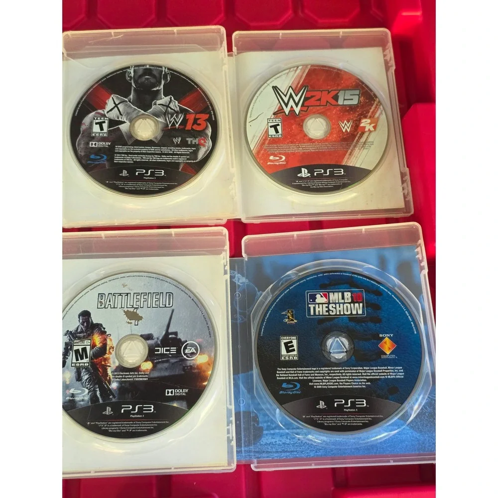 PS3 Game Lot WWE 2K15 WWE 13 Battlefield 4 MLB 10 The Show Sony PlayStation 3
